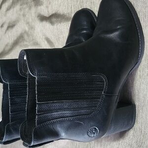 Timberland Women's Leather Black Ankle Boots